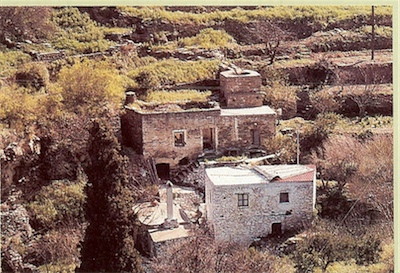 Τζια. Συγκρότημα νερόμυλων στη Φλέα