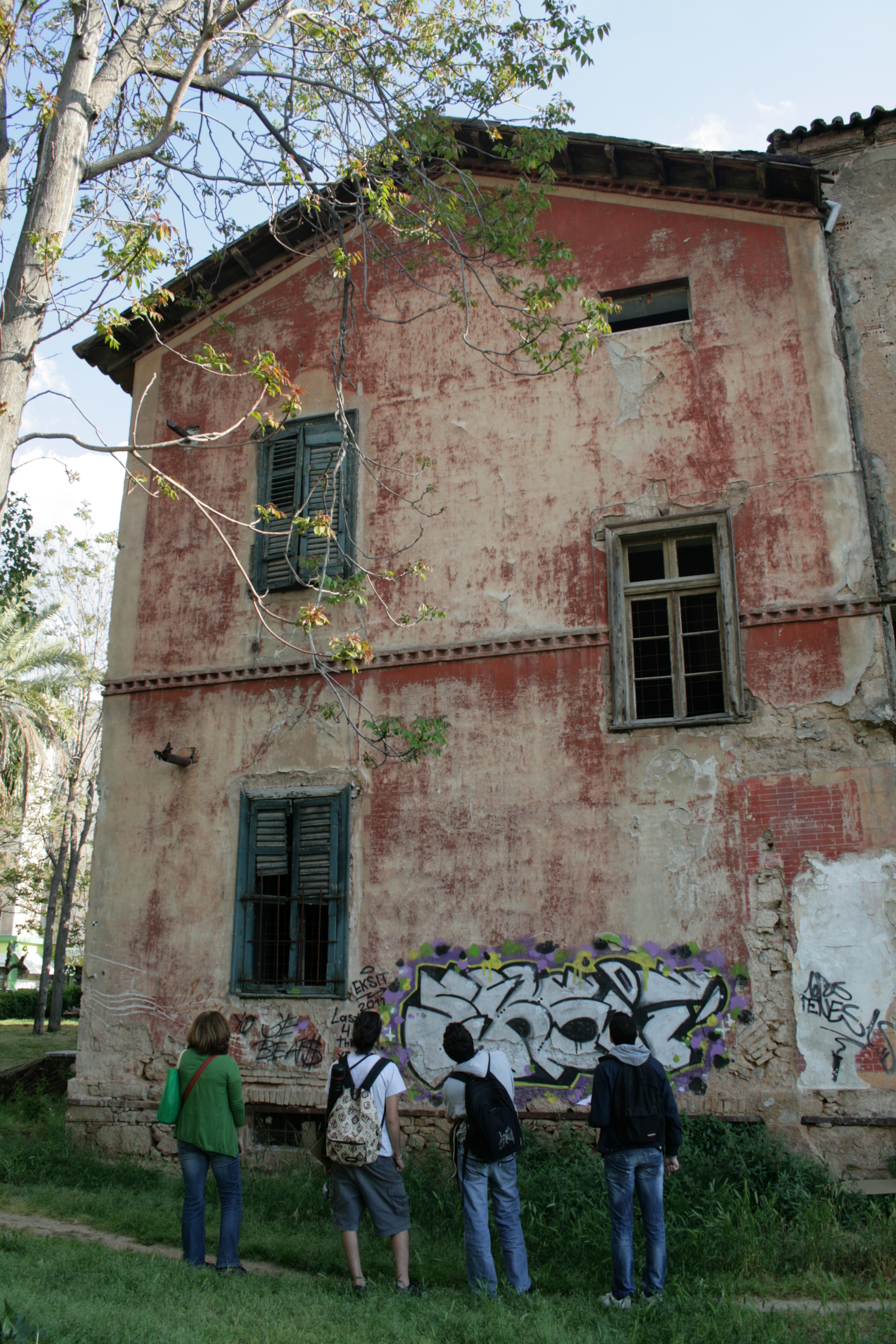 Side view of the original building