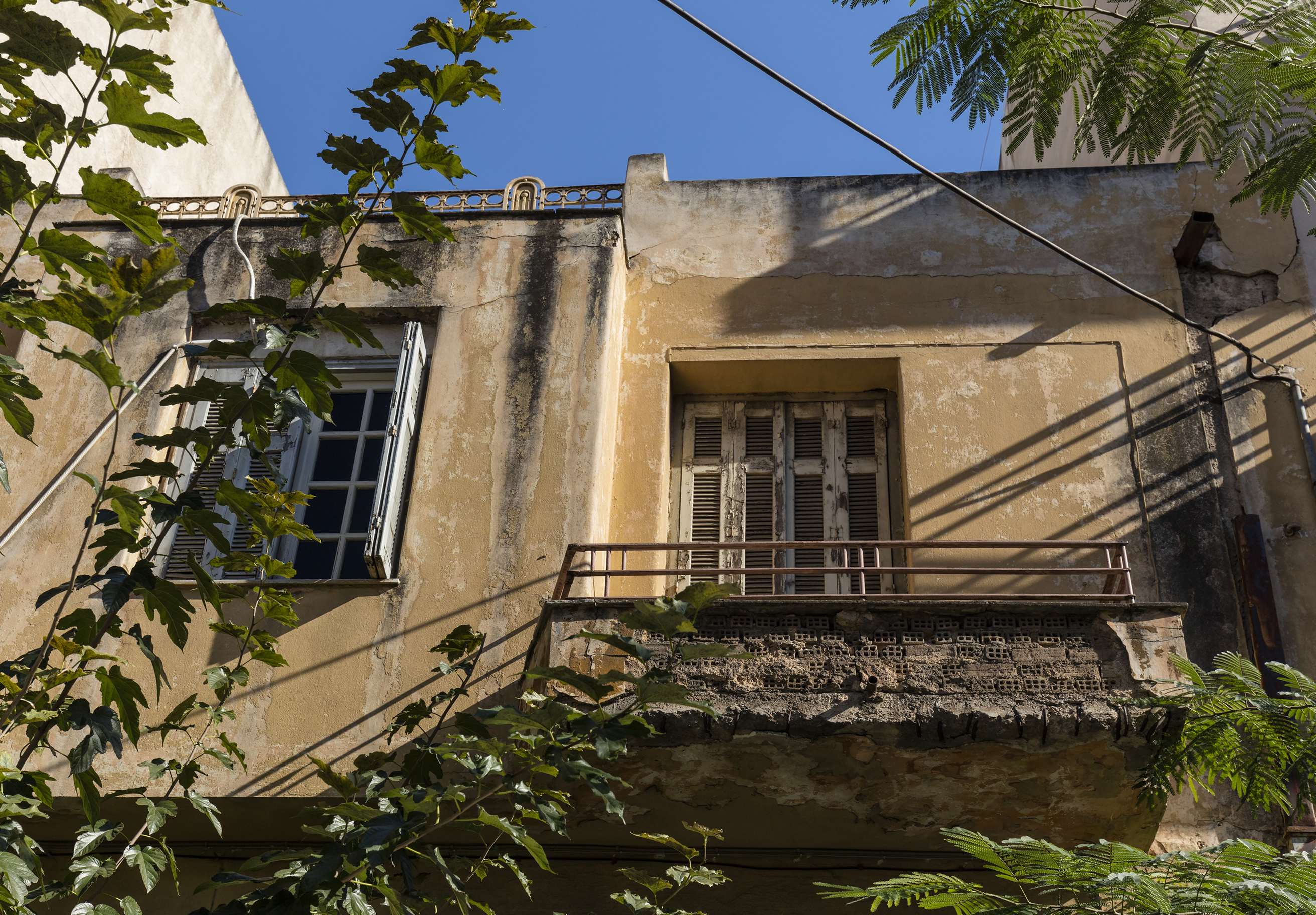 View of the window and the balcony