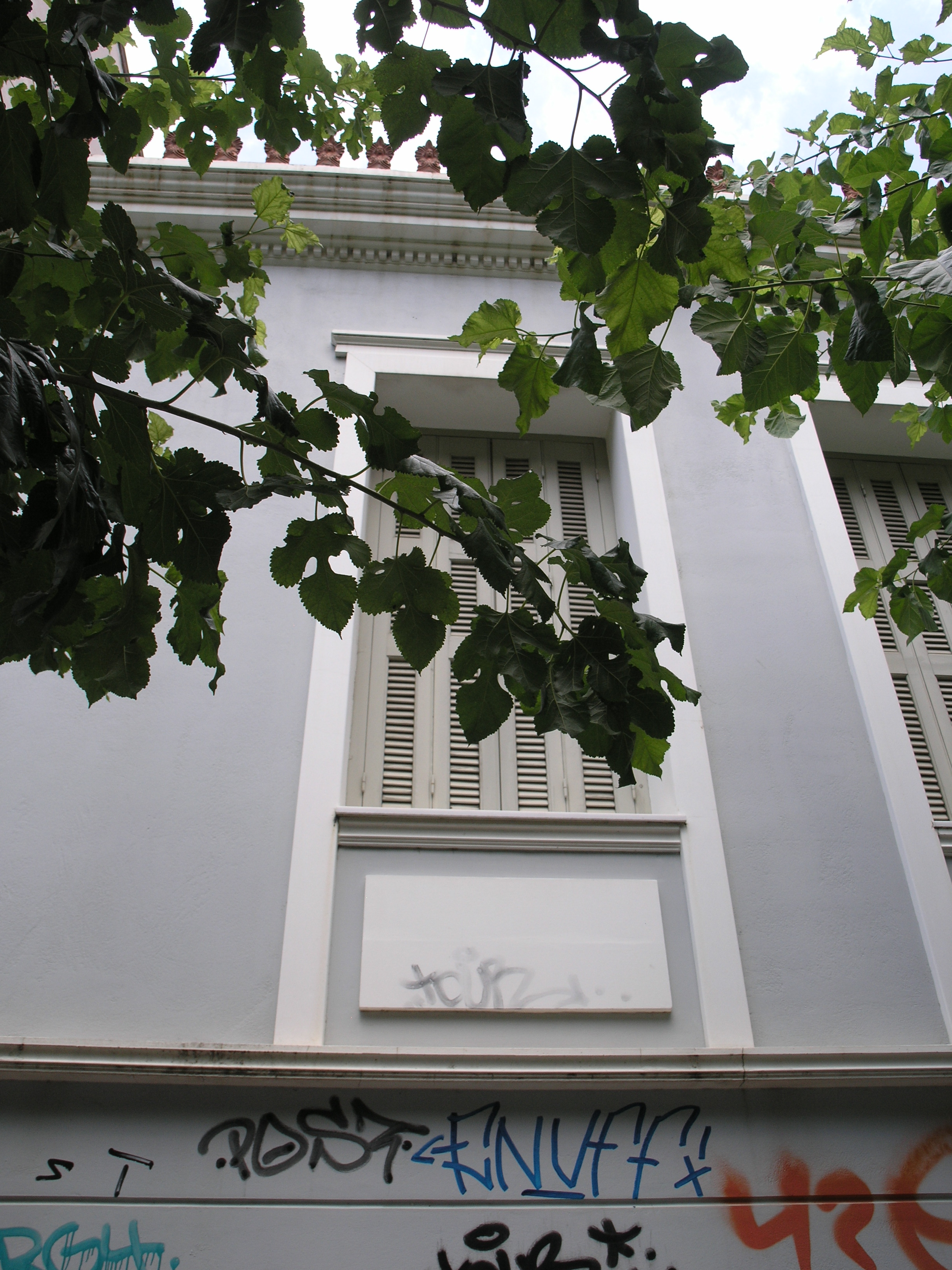 View of first floor window (2015)