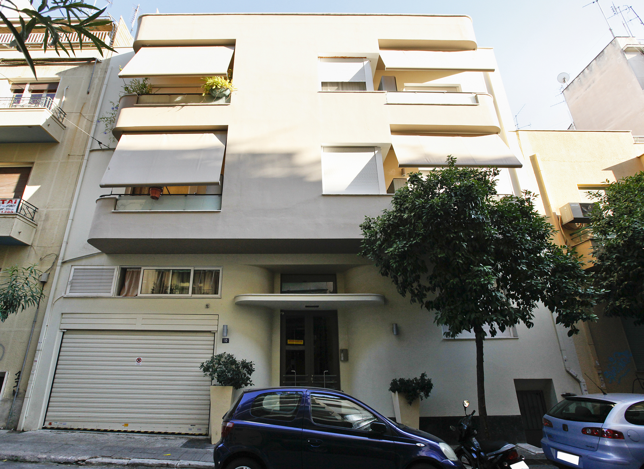 View of the main façade (2013): photo: Petros Perakis