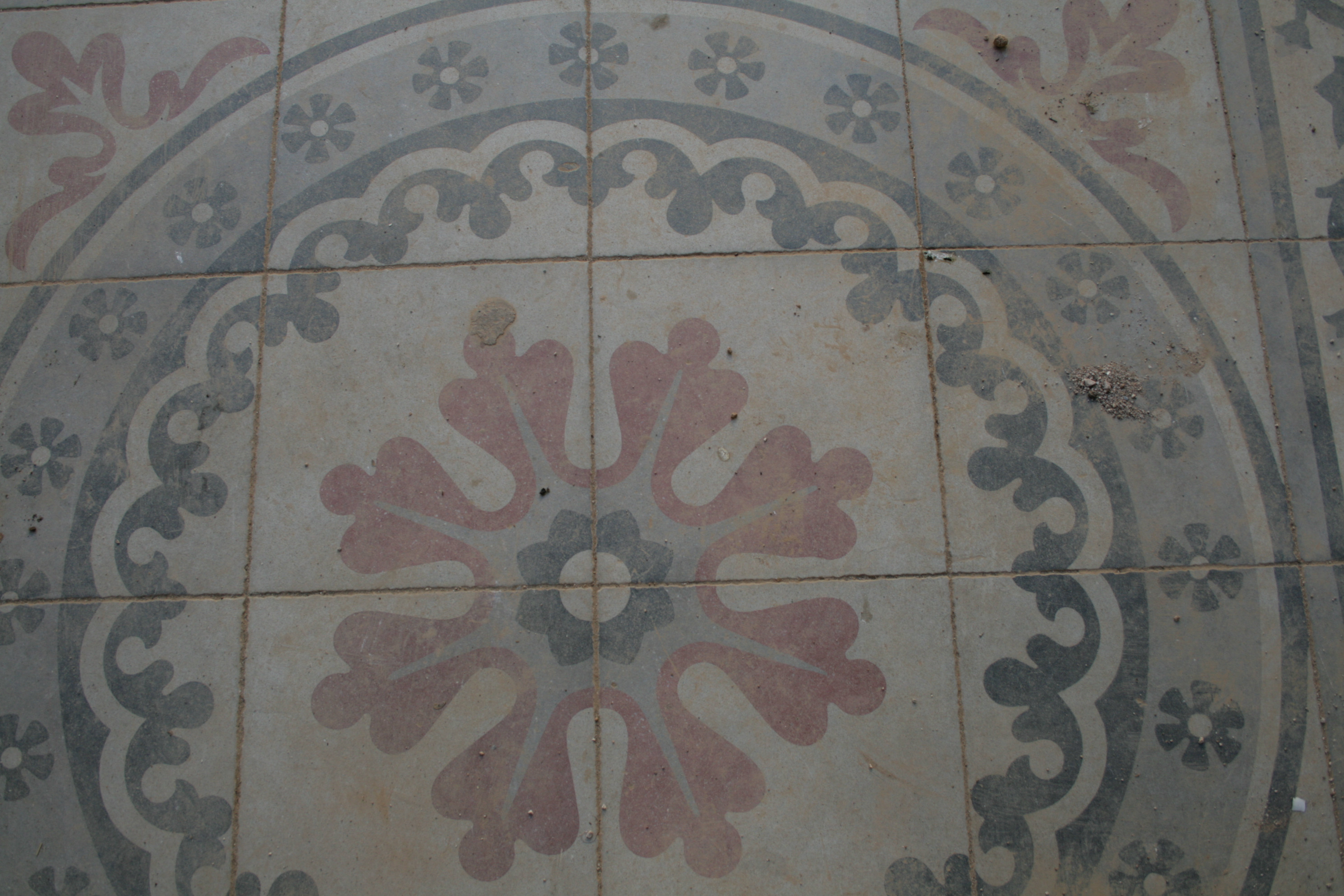 Tiles of the floor entrance