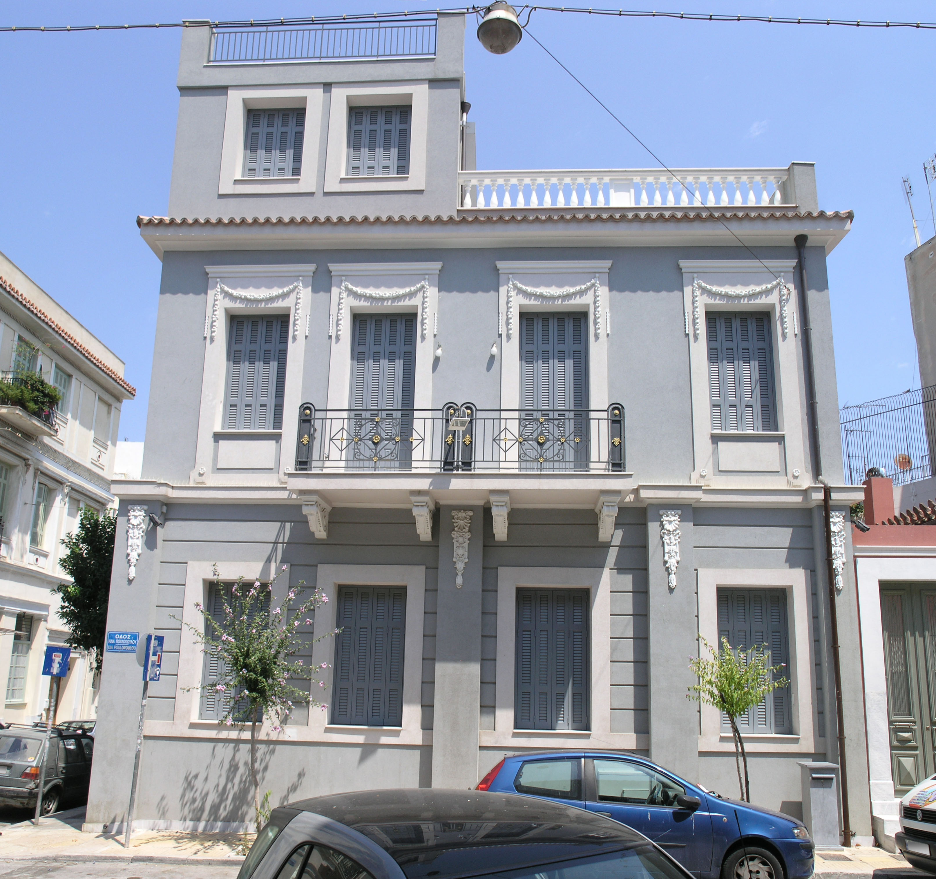 View of main façade from Poulopoulou Ilia str.