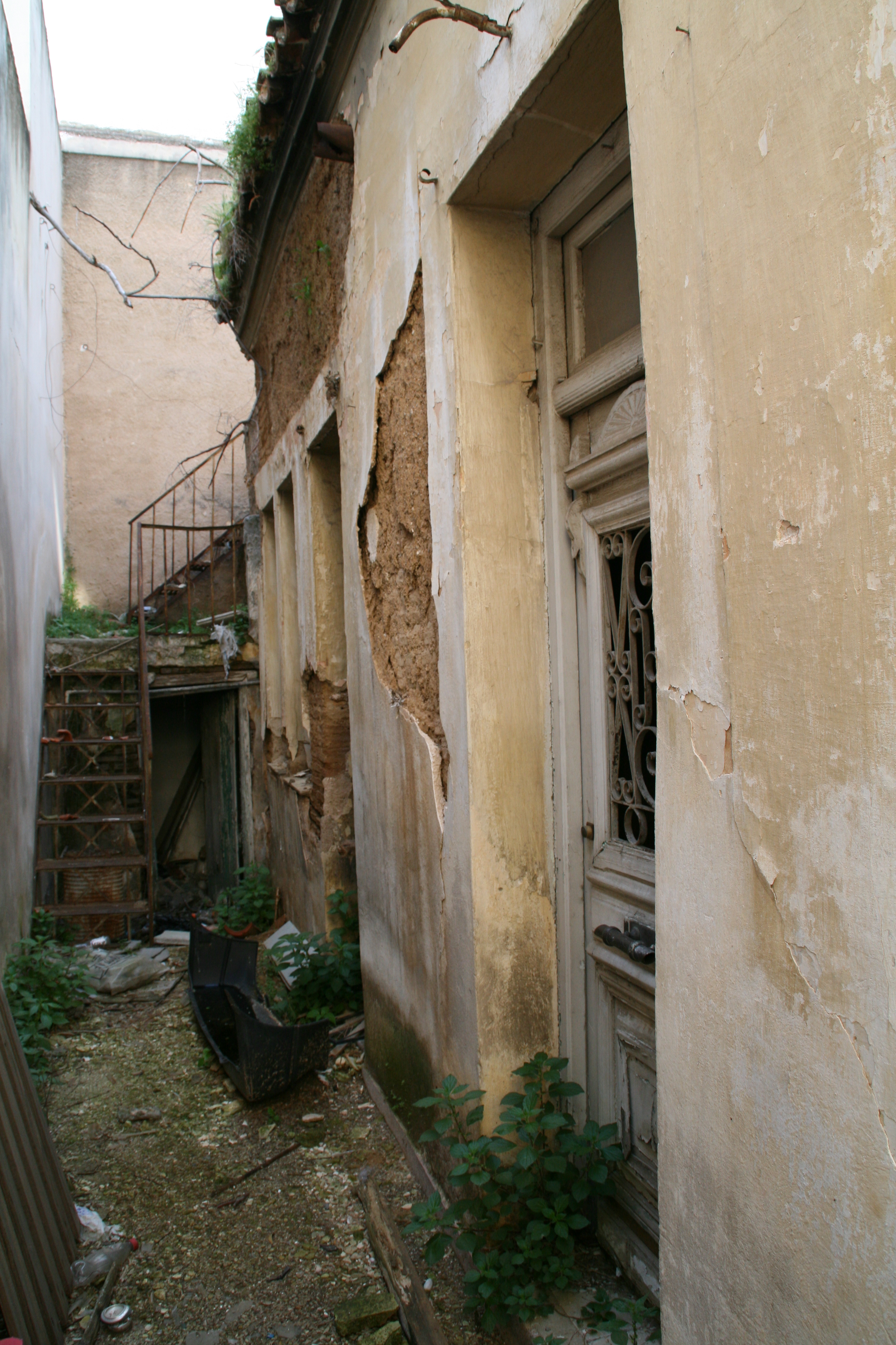 Detail of the side view, corridor and entrance (2014)