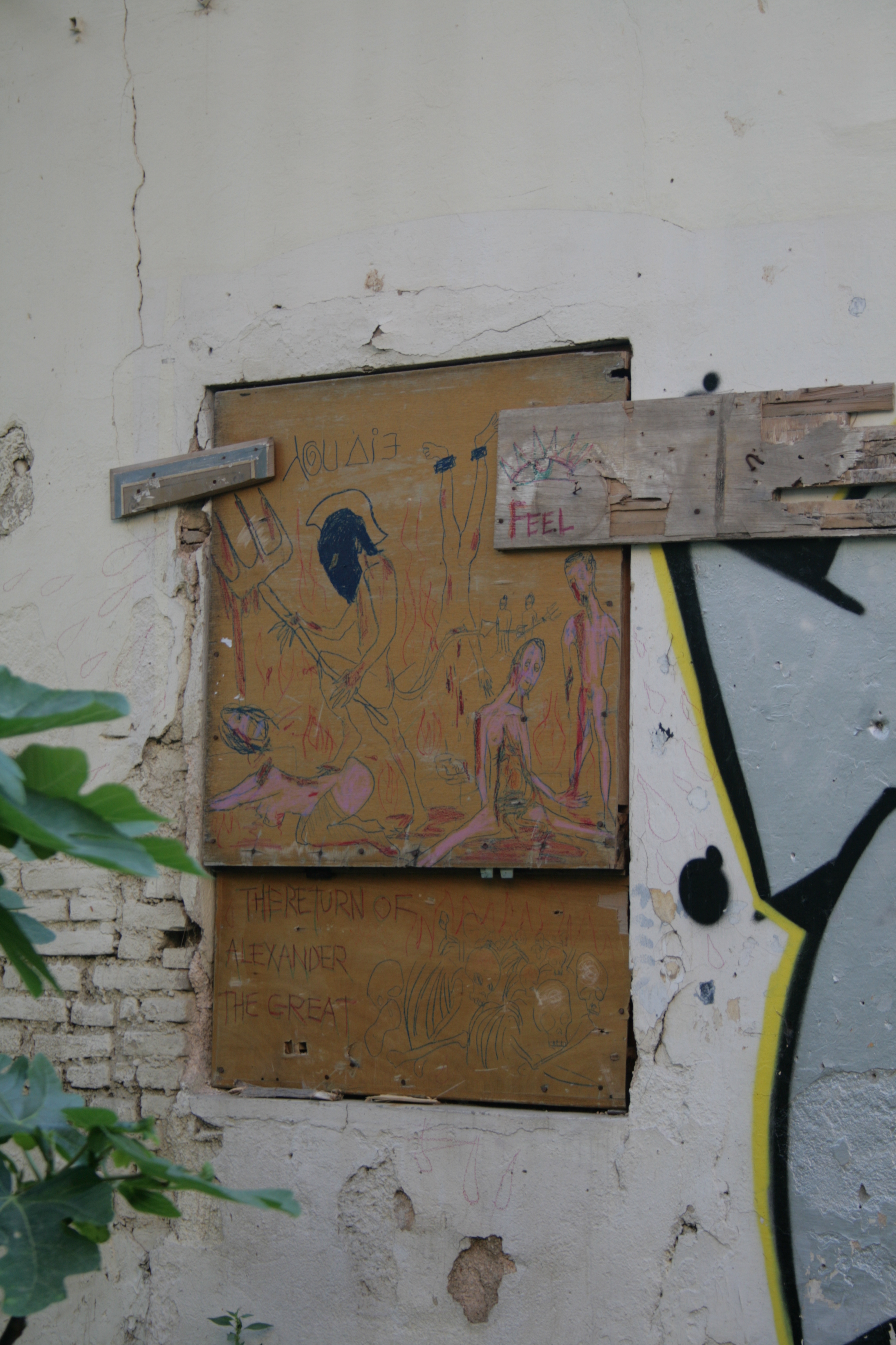 Carpentry  ( window covered by chipboard)