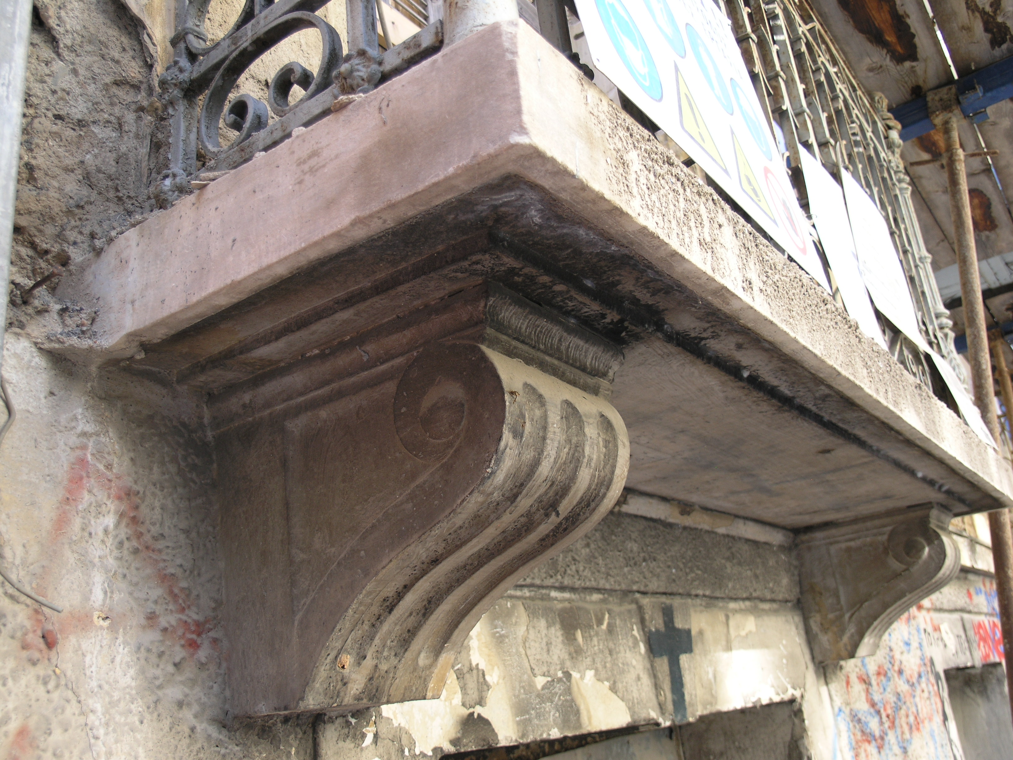 Detail of the balcony