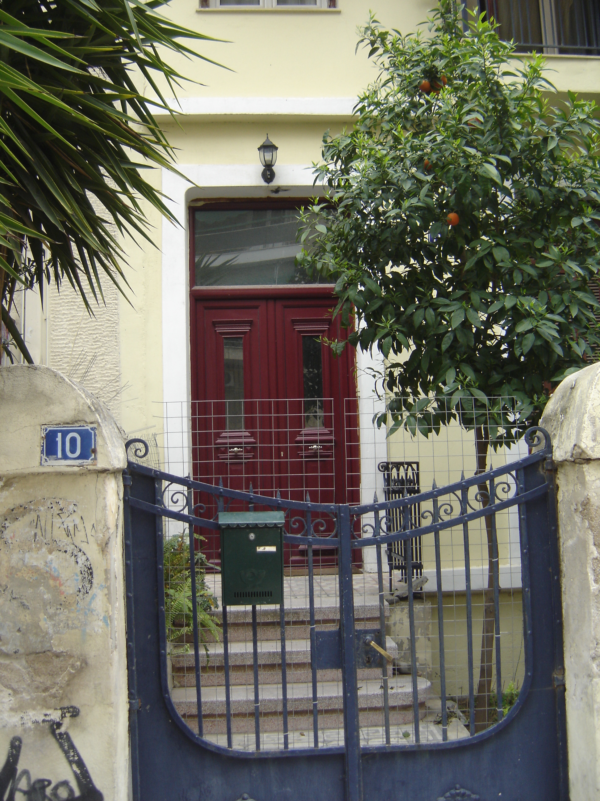 Entrance door and door of the yard