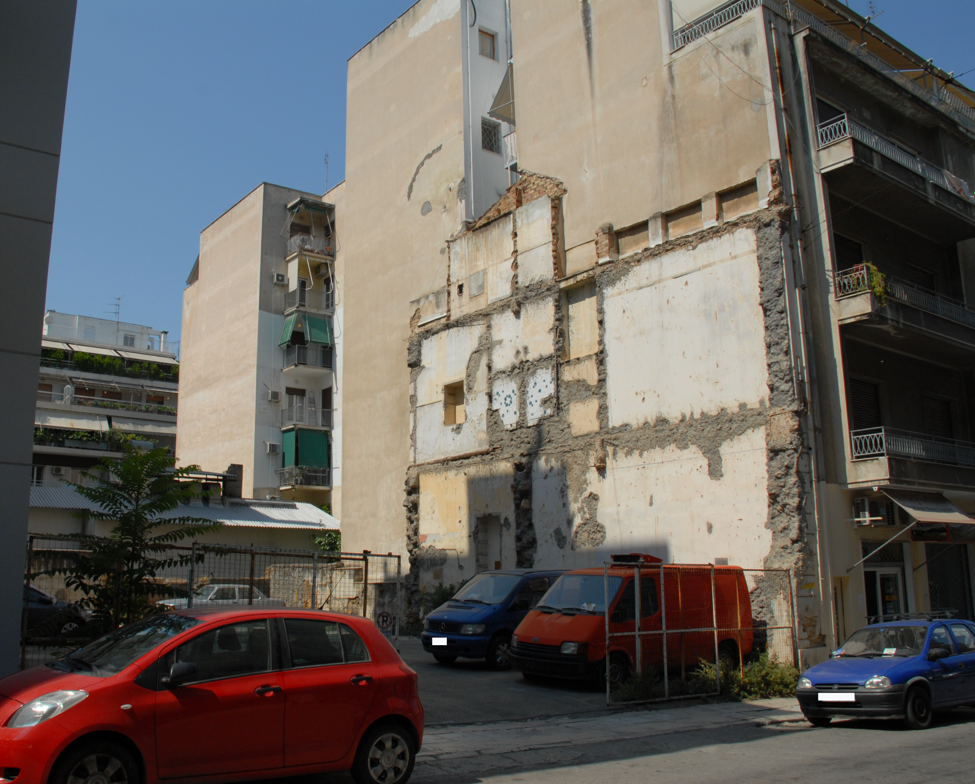 Γενική άποψη του χώρου όπου υπήρχε το κτήριο