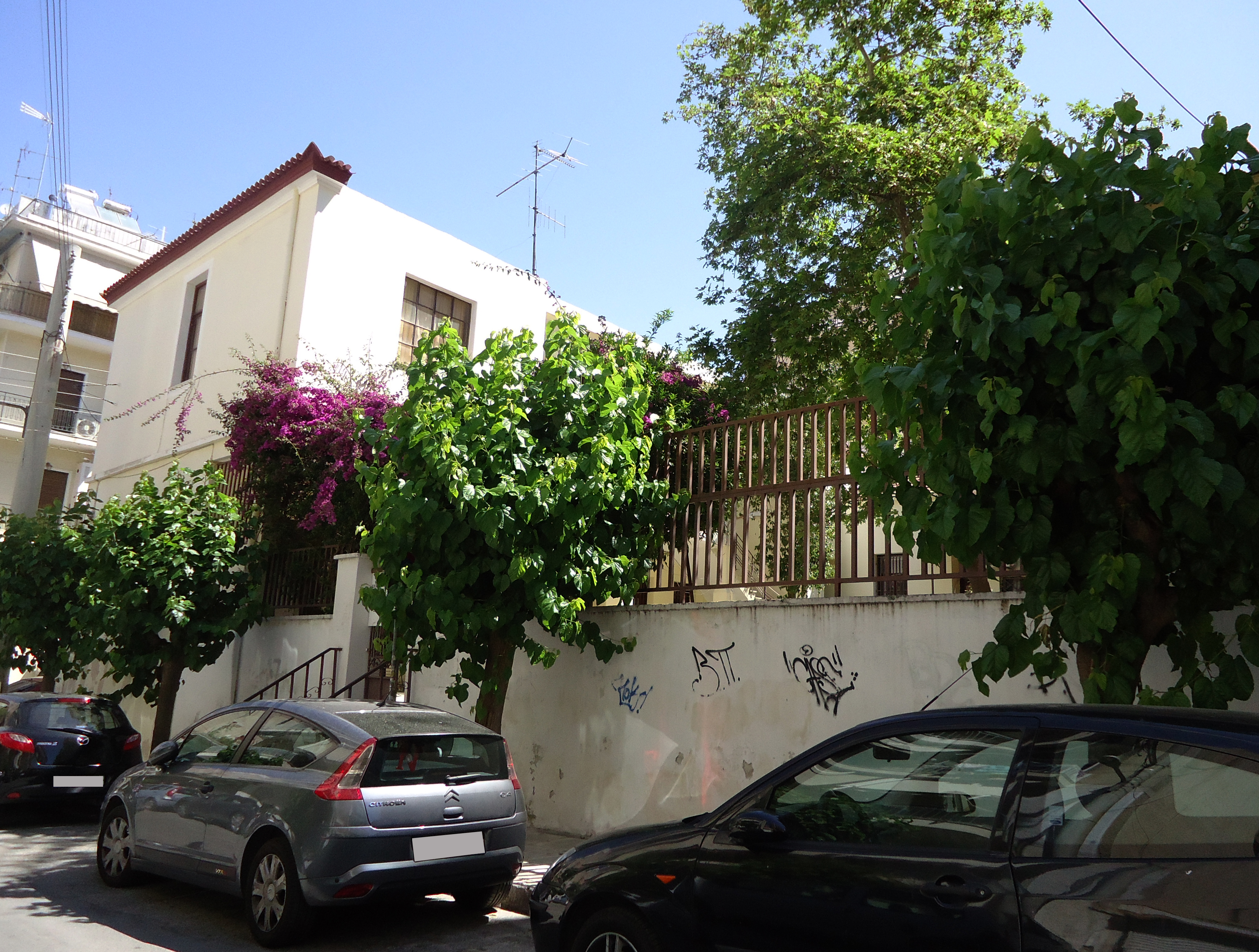 View of the façade on Sostratou street