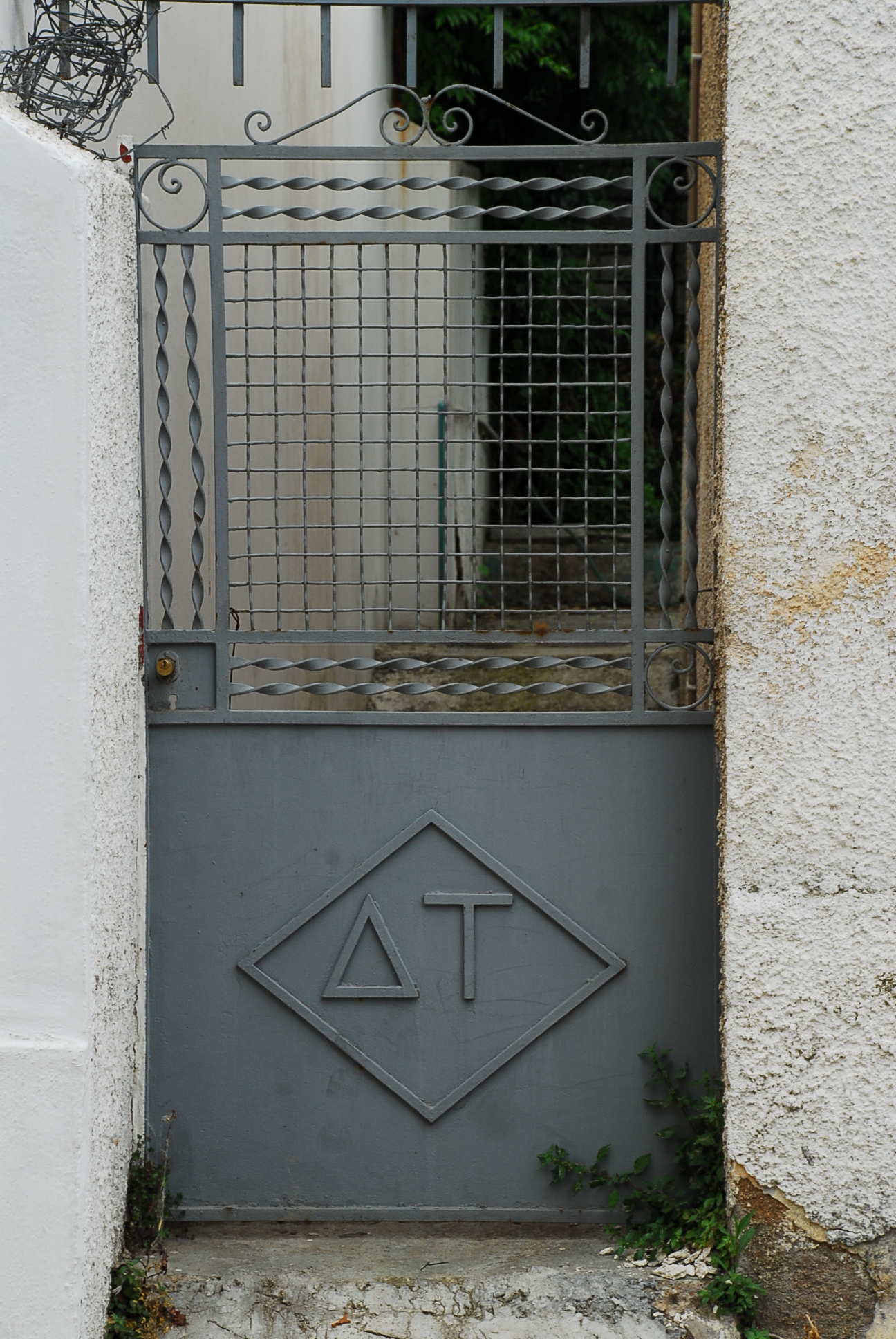 Metal yard door