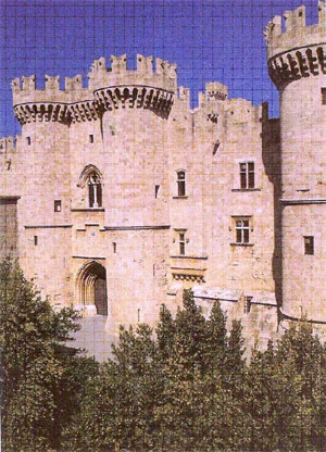 Το παλάτι του Μεγάλου Μαγίστρου.
Πηγή: Οι ιππότες της Ρόδου. Το παλάτι και η πόλη