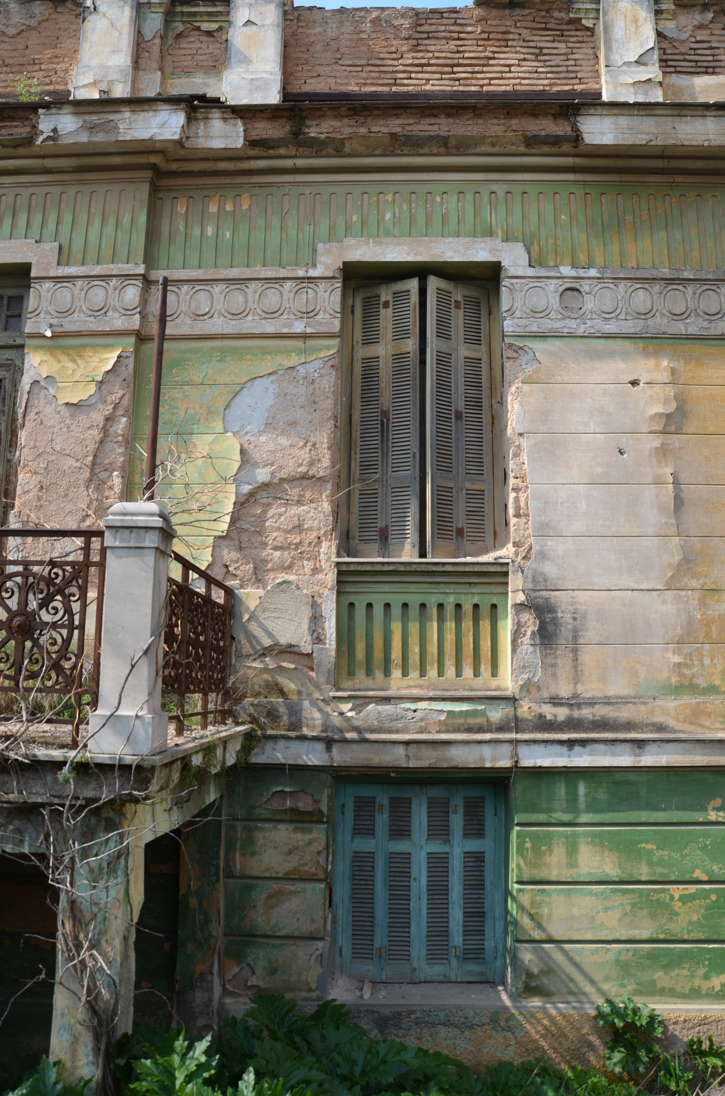 Part of the facade on Agias Layras street