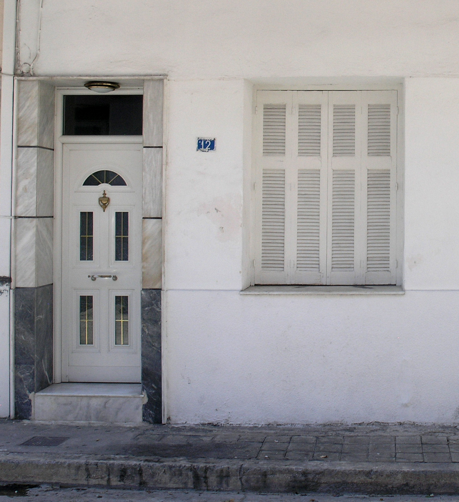 View of the eccentric entrance and the window