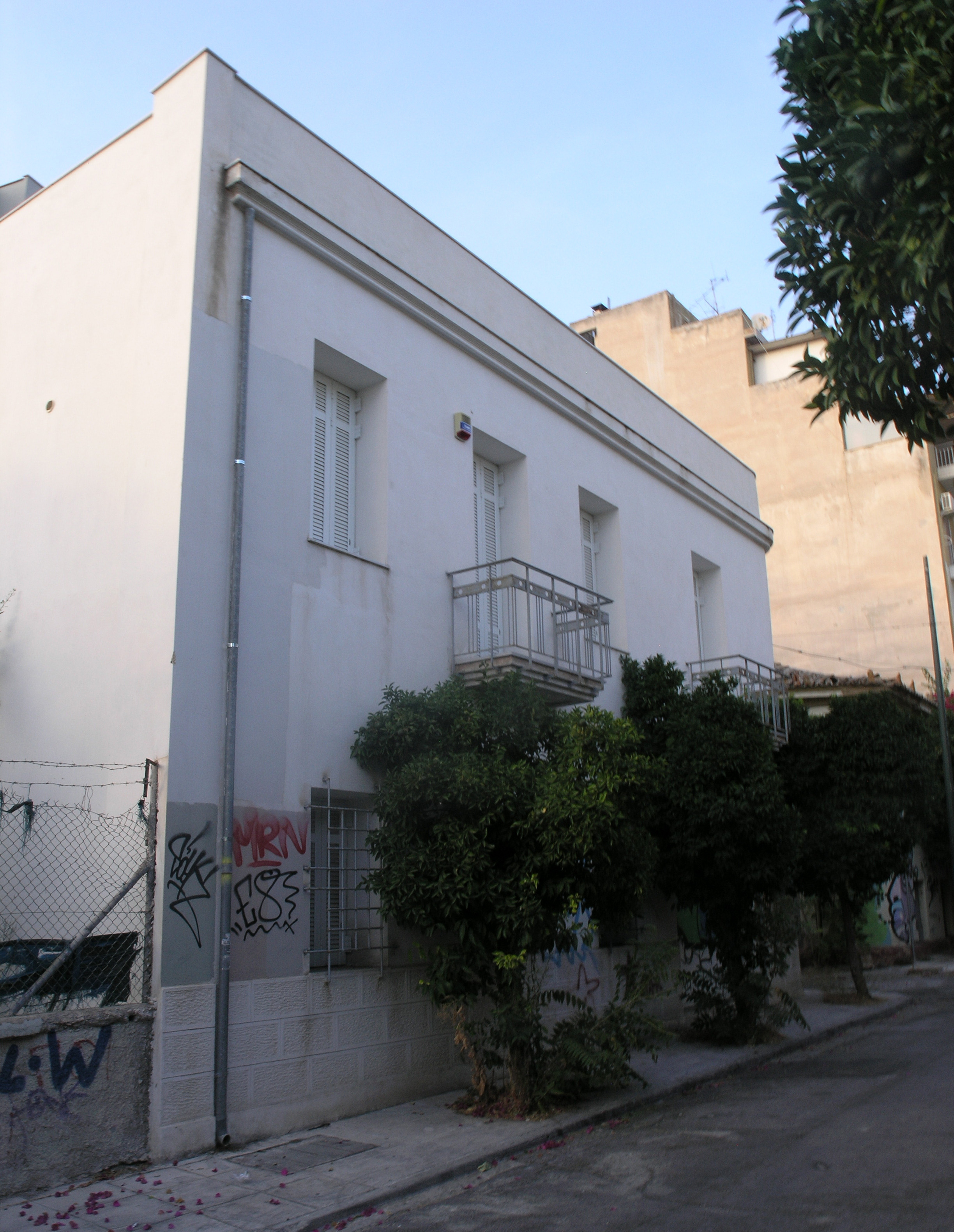 View of the façade on Agisilaou street