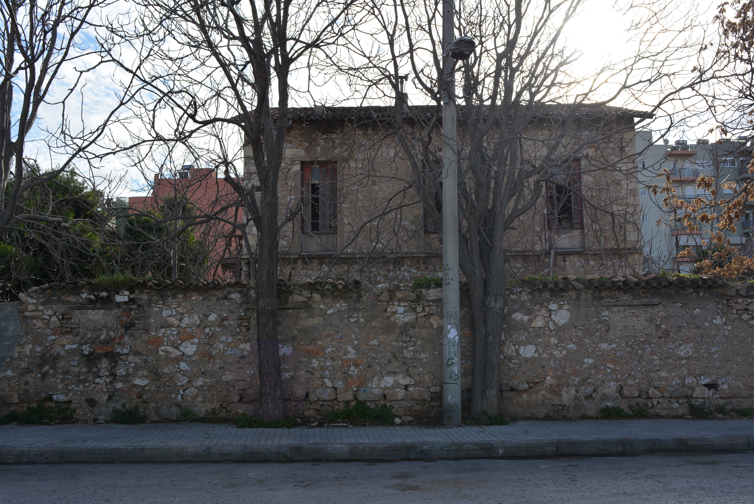 Γενική άποψη της όψης επί της οδού Αγίου Πολυκάρπου (2015)